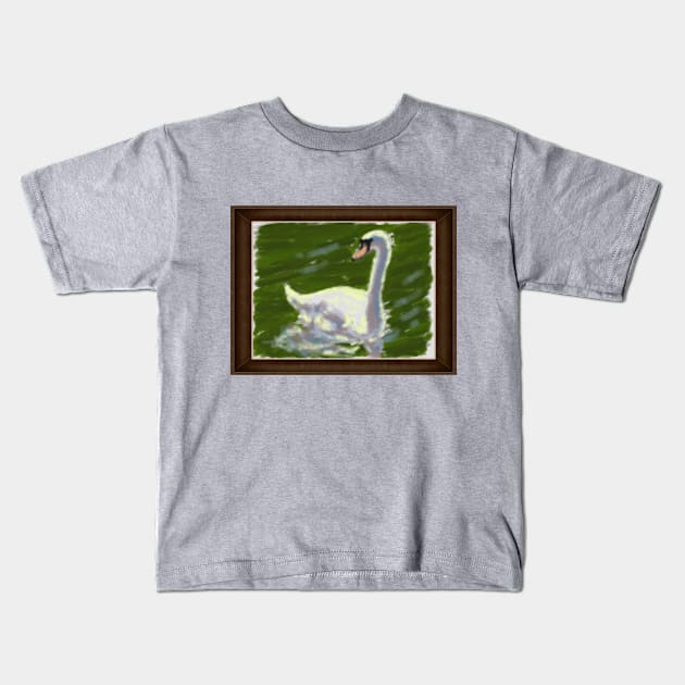 Swan Kids T-Shirt by mwachhaus